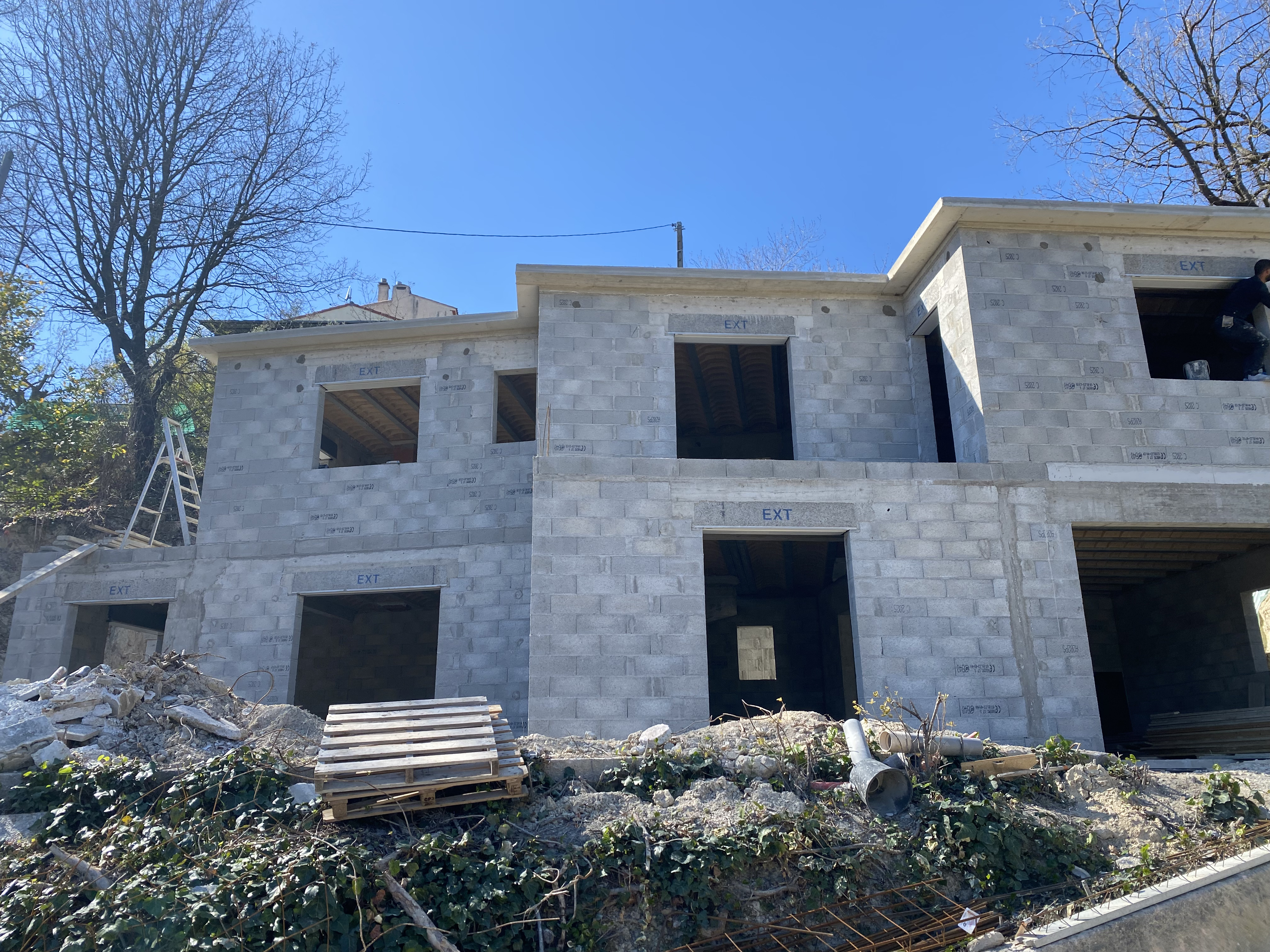 Chantier construction maison Cannes (06)